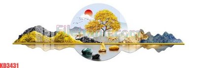 File tranh File gốc in tranh nền tường tổng hợp KD3431 (bản gốc) treo phòng ăn