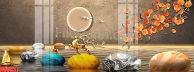 File PSD File gốc in tranh nền tường tổng hợp KD3637 (gốc) cho designer