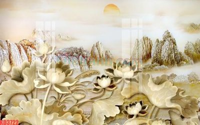 Tải file File gốc in tranh nền tường tổng hợp KD3722 (PSD) cho in tranh 3D