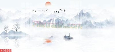 File gốc File gốc in tranh nền tường tổng hợp KD3903 (in lụa) cao cấp