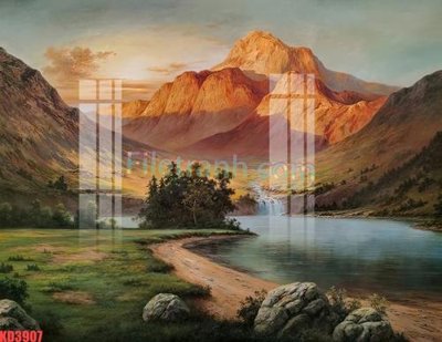 File gốc File gốc in tranh nền tường tổng hợp KD3907 (in lụa) tranh phong thủy