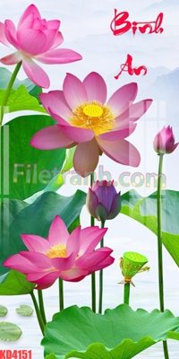 File ảnh File gốc in tranh nền tường tổng hợp KD4151 (gốc) in biển hiệu