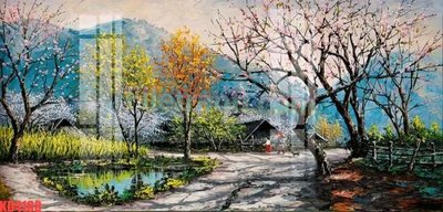 File tranh File gốc in tranh nền tường tổng hợp KD4168 (bản gốc) in lụa 3D