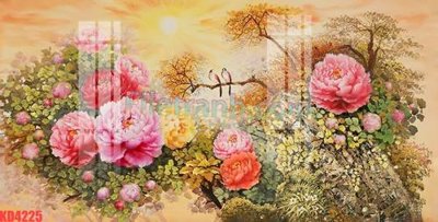 File in trần File gốc in tranh nền tường tổng hợp KD4225 (file gốc) hoa văn 3D