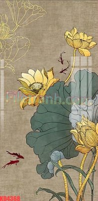 Tải file gốc in lụa File gốc in tranh nền tường tổng hợp KD4368 siêu nét