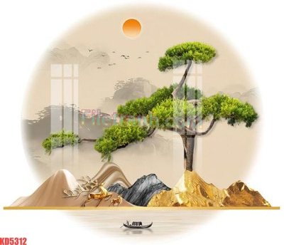 File gốc File gốc in tranh nền tường tổng hợp KD5312 (in lụa) trang trí tường