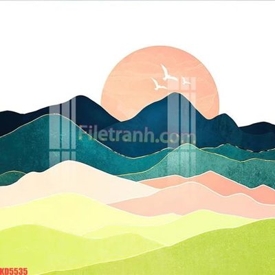 Chi tiết file tranh tráng gương File gốc in tranh nền tường tổng hợp KD5535 (ảnh gốc)