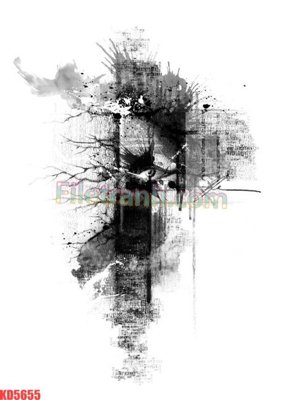 Ảnh gốc file in lụa File gốc in tranh nền tường tổng hợp KD5655 chi tiết