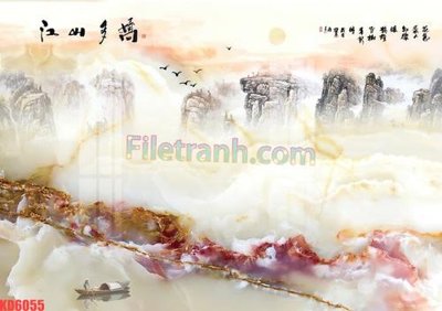 File gốc in tráng gương File gốc in tranh nền tường tổng hợp KD6055 chi tiết