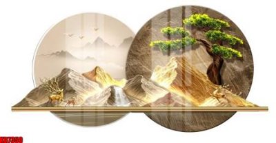 File in trần File tranh in décor tranh treo tường tổng hợp KD7350 (bản gốc 3D) sống động