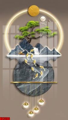 Ảnh gốc File tranh in décor tranh treo tường tổng hợp KD7596 (độ nét cao) in mica