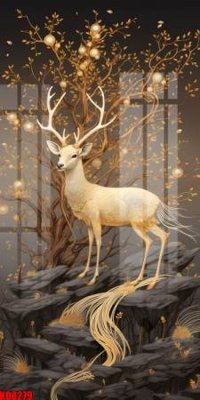 File gốc File tranh in décor tranh treo tường tổng hợp KD8279 (in lụa) tranh mã đáo