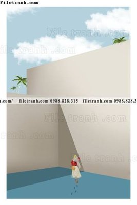 File tranh Kien truc hinh hoc Morandi 514 (ảnh gốc) độc quyền