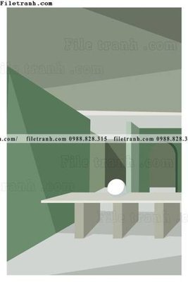 File ảnh Kien truc hinh hoc Morandi 522 (gốc) in poster