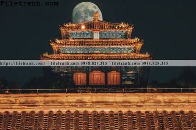 Chi tiết file tranh tráng gương Kien truc ngang 140 (ảnh gốc)