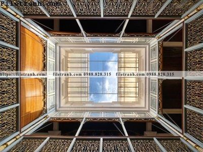 File in trần Kien truc ngang 167 (file gốc) hoa văn 3D