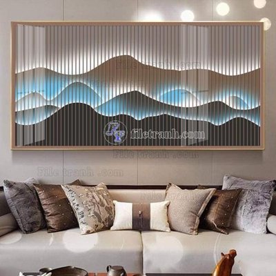 Tải file gốc File in tranh tường giả lam sóng led LS122 dùng cho in ấn