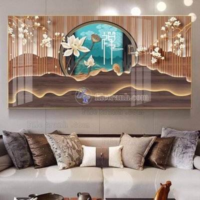 File gốc File in tranh tường giả lam sóng led LS126 (dành cho quảng cáo)