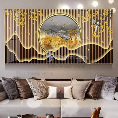 Tải file File in tranh tường giả lam sóng led LS129 (gốc) làm file quảng cáo