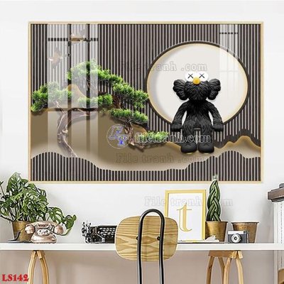 Tệp tin gốc File in tranh tường giả lam sóng led LS142 (chất lượng cao) File in tranh tường giả lam sóng led LS142