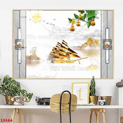 File gốc File in tranh tường giả lam sóng led LS144 (PNG) không nền chất lượng