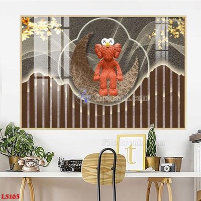 File in trần File in tranh tường giả lam sóng led LS165 (bản gốc) 5D