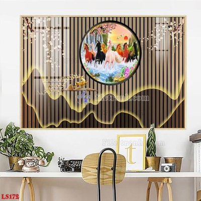 File ảnh File in tranh tường giả lam sóng led LS172 (gốc) in biển hiệu