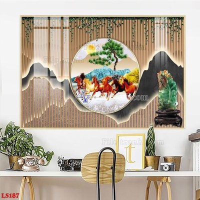 File in mica File in tranh tường giả lam sóng led LS187 (bản gốc) sắc sảo