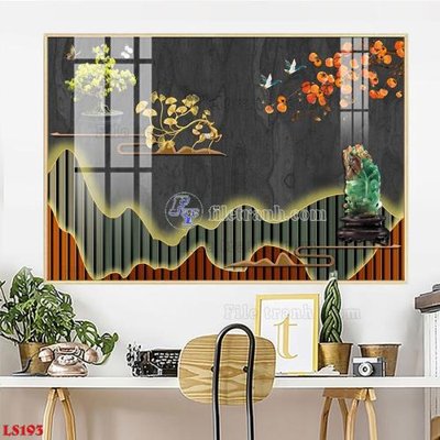 Tải file File in tranh tường giả lam sóng led LS193 (gốc) in tranh tráng gương