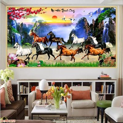 File gốc File mã đáo thành công MD1255 (in lụa) tranh phong thủy