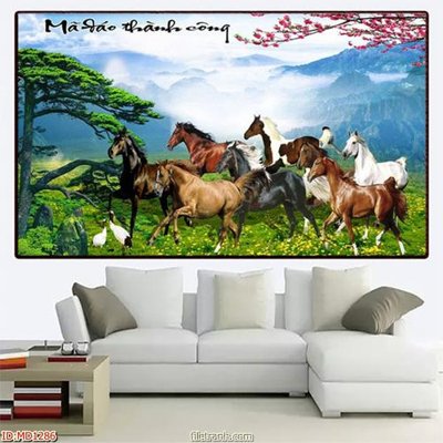 File tranh in tráng gương File mã đáo thành công MD1286 (siêu nét)