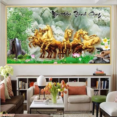 File tranh File mã đáo thành công MD1317 (gốc) in vải canvas