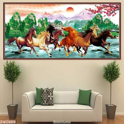 File tranh gốc File mã đáo thành công MD1373 chủ đề hiện đại