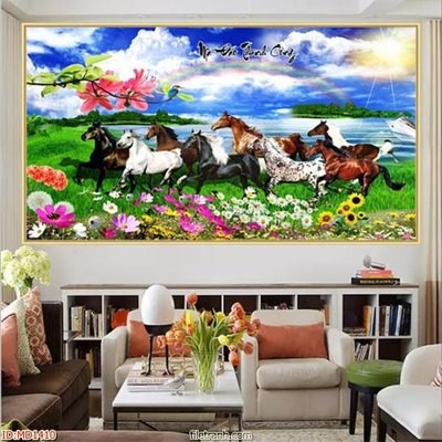 File tranh File mã đáo thành công MD1410 (gốc) in trên kính