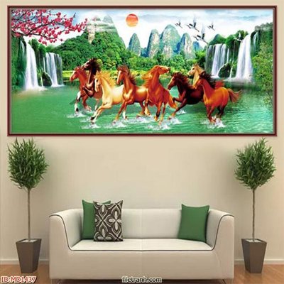 File tranh in tráng gương File mã đáo thành công MD1437 (siêu nét)