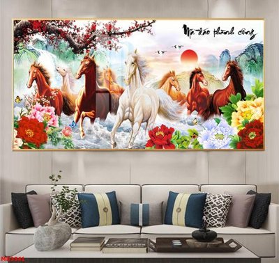 File tranh File mã đáo thành công MD3341 (bản gốc) in lụa 5D