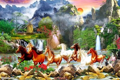 File gốc File mã đáo thành công MD342 (in lụa) tranh phong thủy