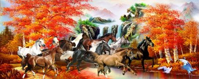 File tranh File mã đáo thành công MD6112 (bản gốc) in lụa 5D