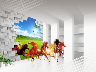 File tranh gốc in trần nhà File mã đáo thành công MD6166 3D