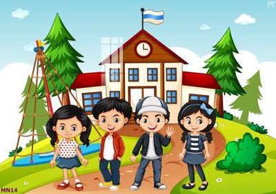 File tranh File tranh mầm non lớp học trường học MN14 (bản gốc) in lụa 5D