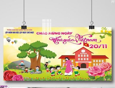 Tải file gốc File tranh mầm non lớp học trường học MN33 (in khổ lớn) không vỡ