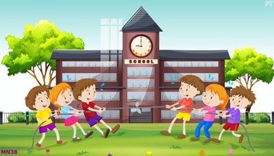 File gốc File tranh mầm non lớp học trường học MN38 (ảnh chi tiết) để in trần