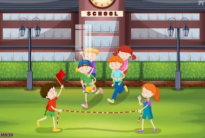 File tranh File tranh mầm non lớp học trường học MN39 (ảnh gốc) in trần xuyên sáng