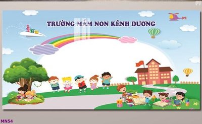 Tải file File tranh mầm non lớp học trường học MN54 (gốc) làm tranh trang trí