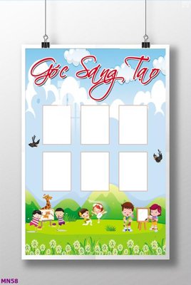 Tải file File tranh mầm non lớp học trường học MN58 (gốc) làm tranh trang trí