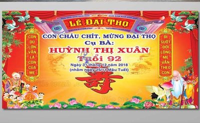File gốc file in banner phông mừng thọ MT300 (cho in 3D) độc đáo
