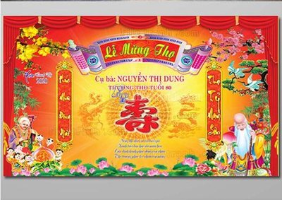 File tranh file in banner phông mừng thọ MT352 (gốc) chủ đề tĩnh vật