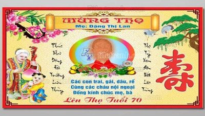 File tranh gốc file in banner phông mừng thọ MT355 chủ đề hiện đại