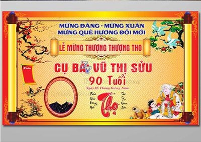 File in mica file in banner phông mừng thọ MT358 (bản gốc) siêu trong