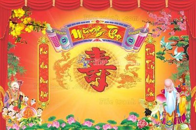 File tranh file in banner phông mừng thọ MT373 (gốc) chủ đề động vật